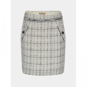 CHECK TWEED WHI