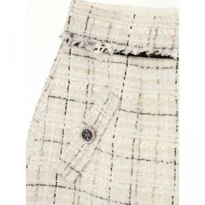 CHECK TWEED WHI